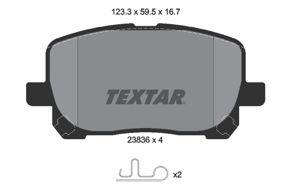Brake Pad Set, disc brake - 2383601 TEXTAR