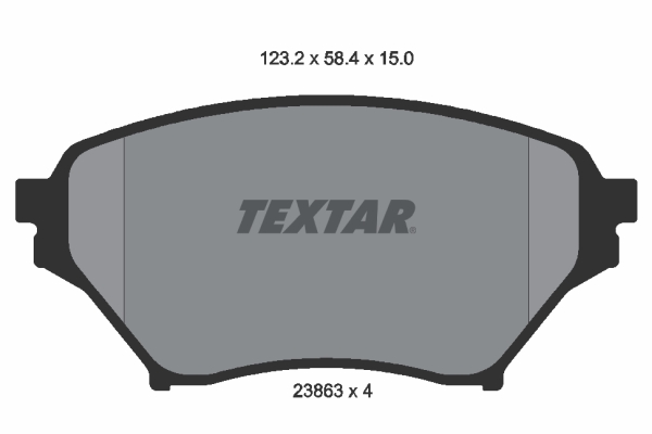 Kit pastiglie freno, Freno a disco - 2386301 TEXTAR