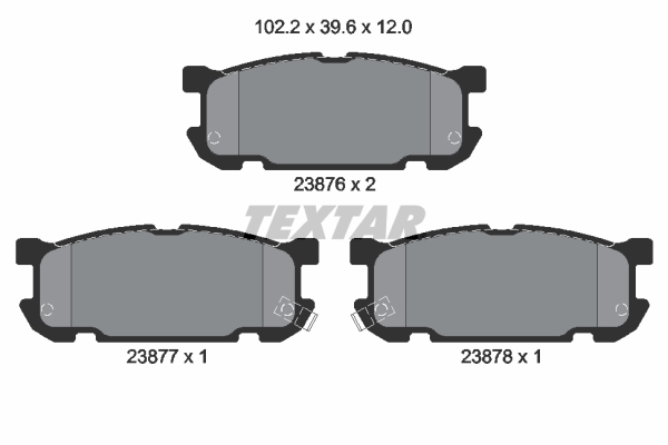 Brake Pad Set, disc brake - 2387601 TEXTAR
