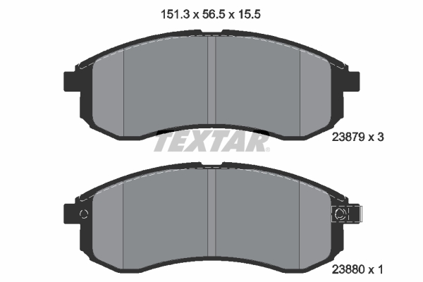 Brake Pad Set, disc brake - 2387902 TEXTAR