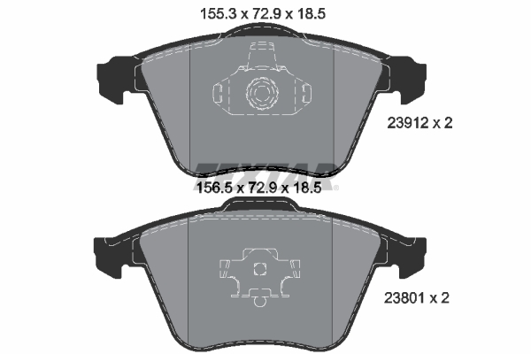 Brake Pad Set, disc brake - 2391201 TEXTAR