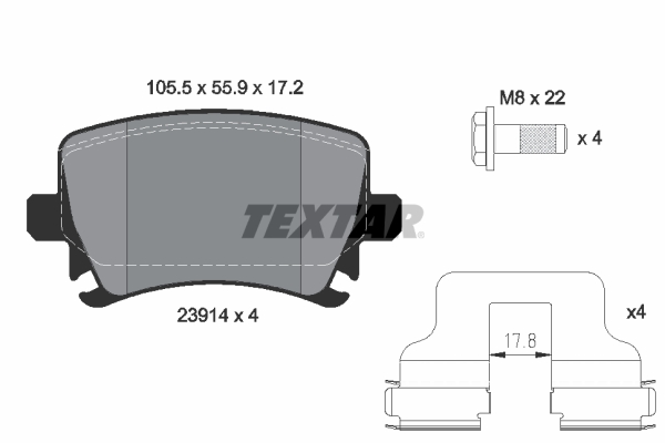 Brake Pad Set, disc brake - 2391401 TEXTAR