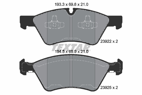 Brake Pad Set, disc brake - 2392201 TEXTAR