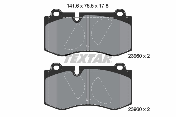 stabdžių trinkelių rinkinys, diskinis stabdys - 2396001 TEXTAR