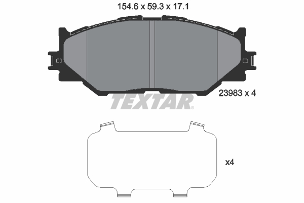 Brake Pad Set, disc brake - 2398301 TEXTAR