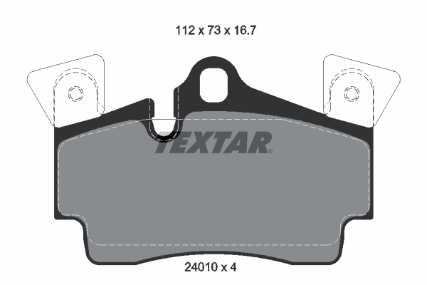 Brake Pad Set, disc brake - 2401001 TEXTAR
