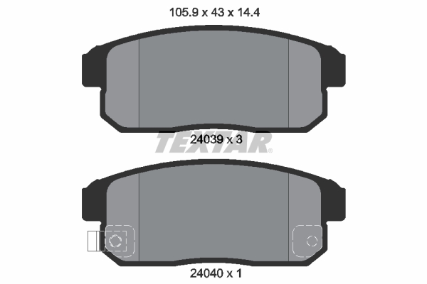 Kit pastiglie freno, Freno a disco - 2403901 TEXTAR