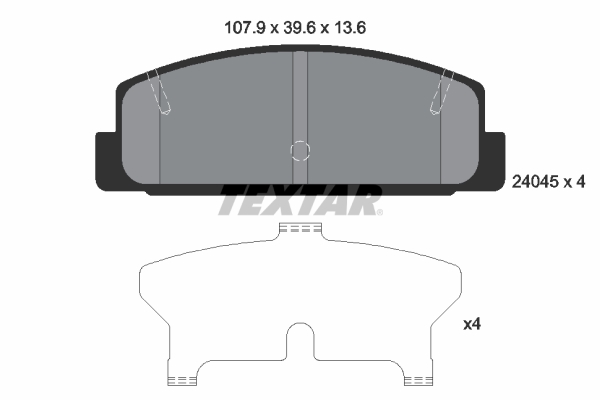Kit pastiglie freno, Freno a disco - 2404501 TEXTAR