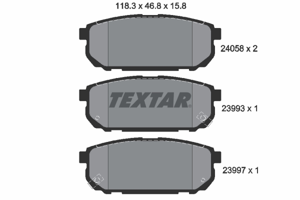Kit pastiglie freno, Freno a disco - 2405801 TEXTAR