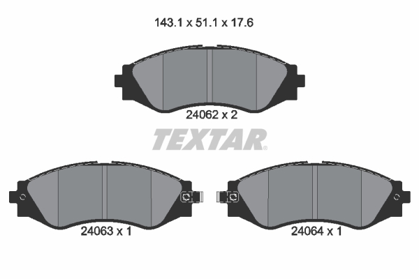 Brake Pad Set, disc brake - 2406201 TEXTAR