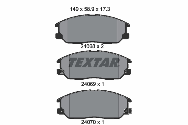 Kit pastiglie freno, Freno a disco - 2406801 TEXTAR