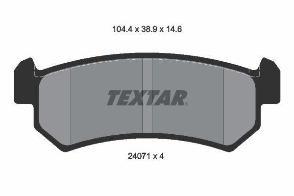 Brake Pad Set, disc brake - 2407101 TEXTAR