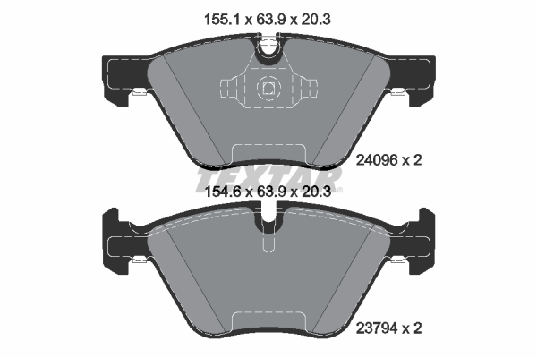 Brake Pad Set, disc brake - 2409601 TEXTAR
