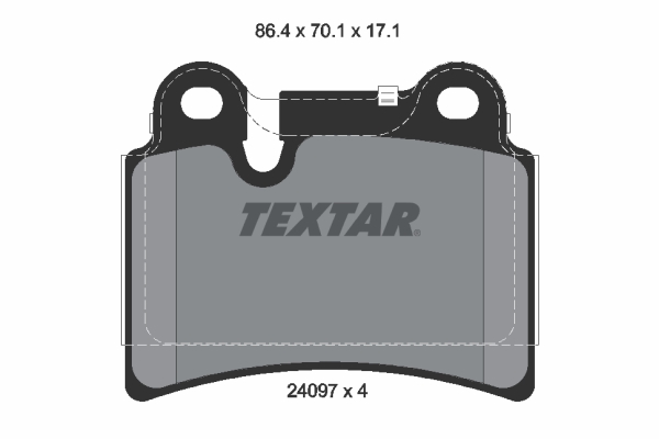 Brake Pad Set, disc brake - 2409701 TEXTAR