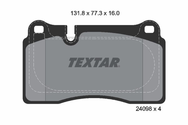 Kit pastiglie freno, Freno a disco - 2409803 TEXTAR