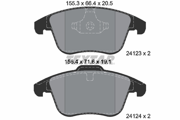Brake Pad Set, disc brake - 2412301 TEXTAR
