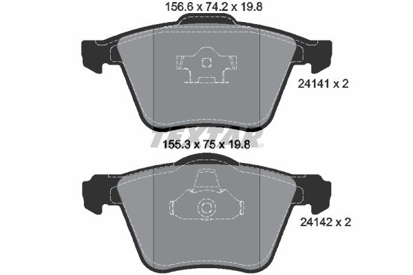 Kit pastiglie freno, Freno a disco - 2414101 TEXTAR
