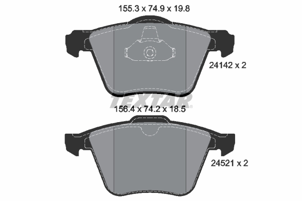Kit pastiglie freno, Freno a disco - 2414201 TEXTAR