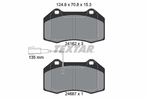 Kit pastiglie freno, Freno a disco - 2416202 TEXTAR