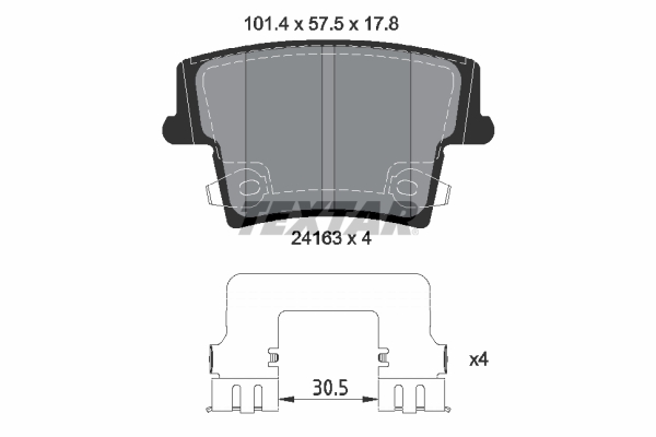 Brake Pad Set, disc brake - 2416303 TEXTAR