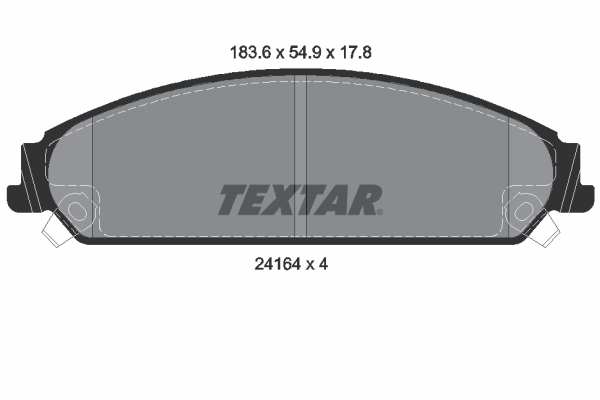 Kit pastiglie freno, Freno a disco - 2416401 TEXTAR