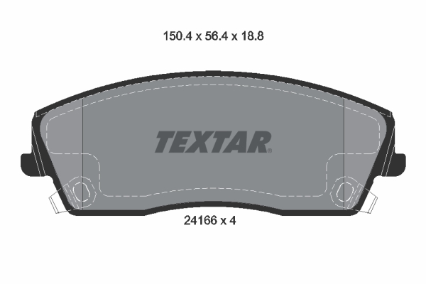 Brake Pad Set, disc brake - 2416601 TEXTAR
