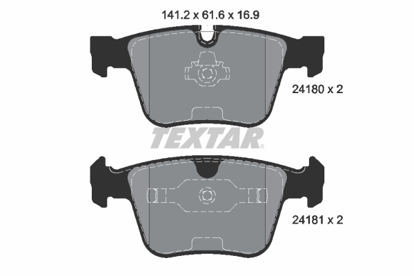Brake Pad Set, disc brake - 2418001 TEXTAR