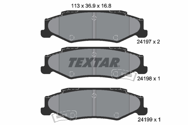 Brake Pad Set, disc brake - 2419701 TEXTAR