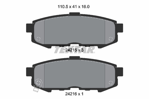 Brake Pad Set, disc brake - 2421501 TEXTAR