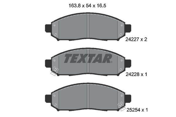 Brake Pad Set, disc brake - 2422704 TEXTAR