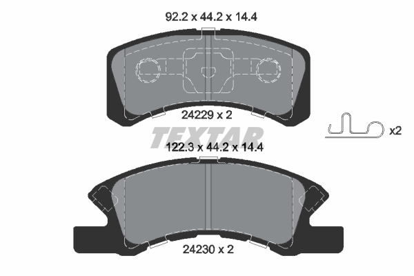 Brake Pad Set, disc brake - 2422901 TEXTAR