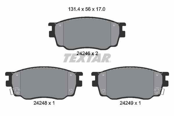 Brake Pad Set, disc brake - 2424601 TEXTAR