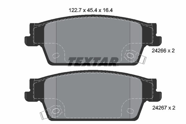 Brake Pad Set, disc brake - 2426601 TEXTAR