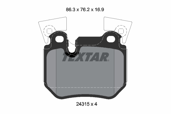 Brake Pad Set, disc brake - 2431501 TEXTAR