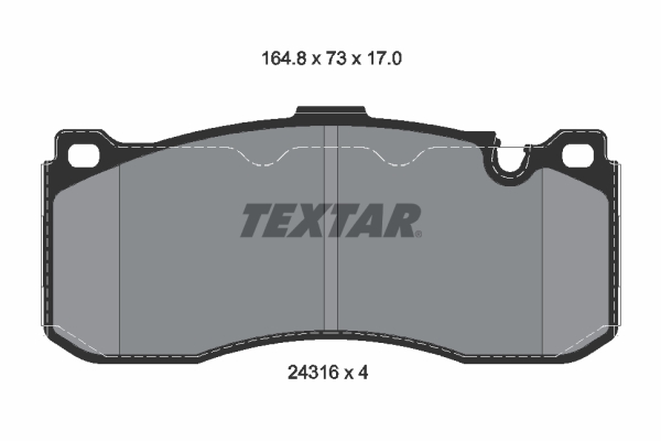 Brake Pad Set, disc brake - 2431601 TEXTAR
