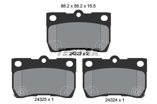 Brake Pad Set, disc brake - 2432301 TEXTAR