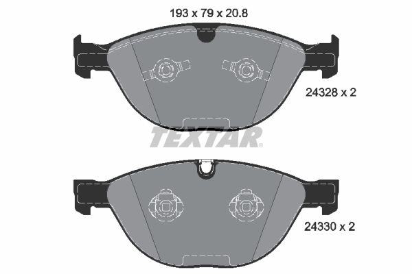 Kit pastiglie freno, Freno a disco - 2432801 TEXTAR