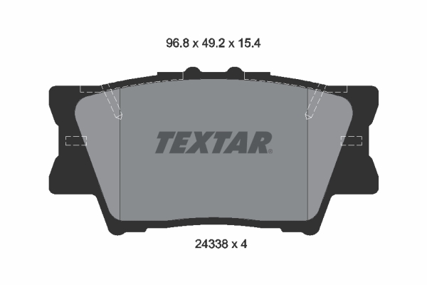 Brake Pad Set, disc brake - 2433801 TEXTAR