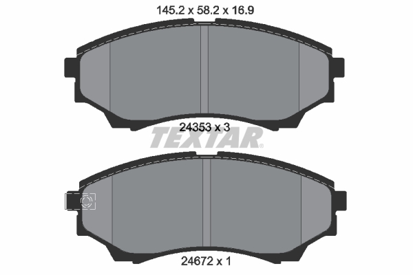 Brake Pad Set, disc brake - 2435301 TEXTAR