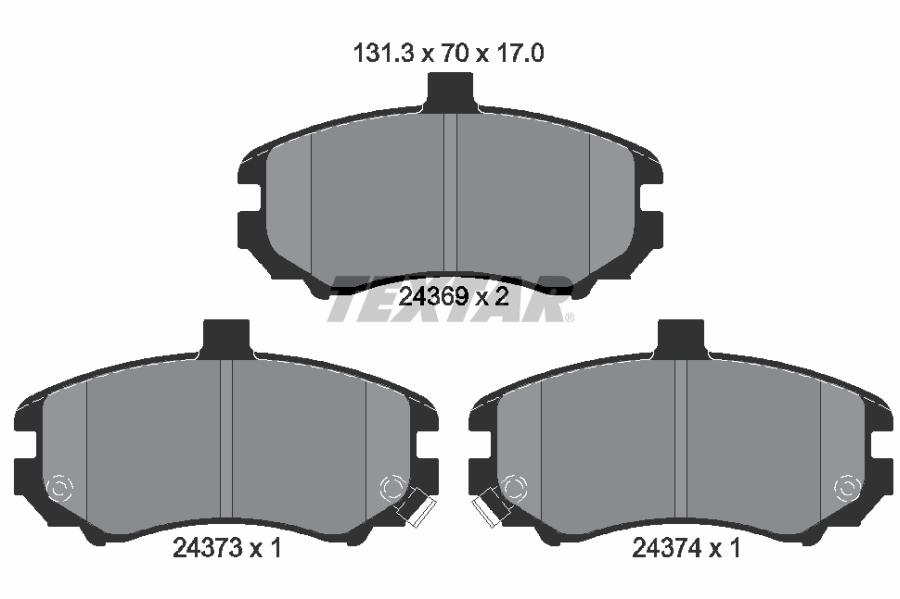 Brake Pad Set, disc brake - 2436901 TEXTAR