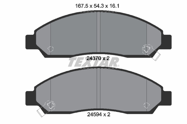 Kit pastiglie freno, Freno a disco - 2437001 TEXTAR