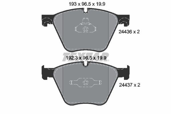 Brake Pad Set, disc brake - 2443601 TEXTAR