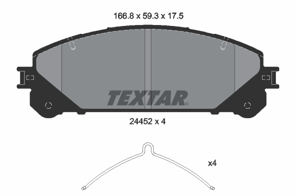 Kit pastiglie freno, Freno a disco - 2445201 TEXTAR