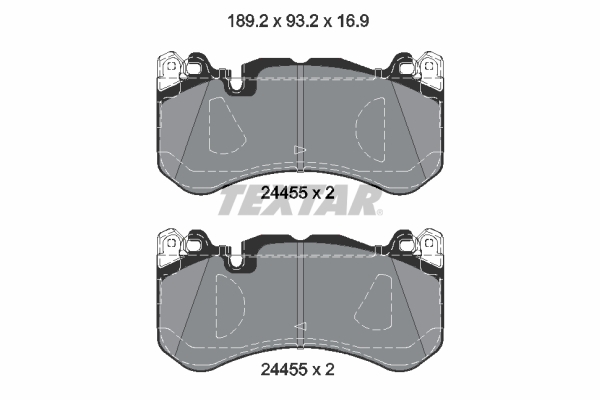 Brake Pad Set, disc brake - 2445505 TEXTAR