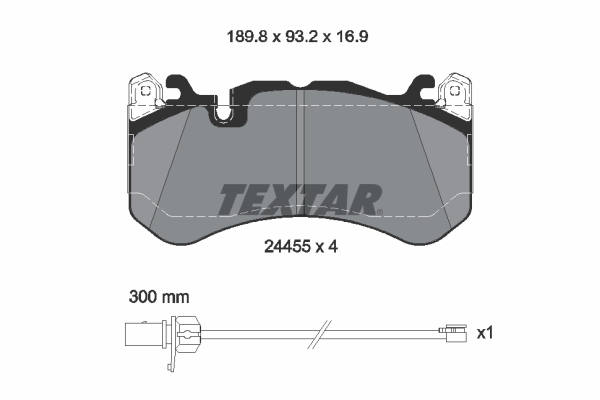 Kit pastiglie freno, Freno a disco - 2445501 TEXTAR