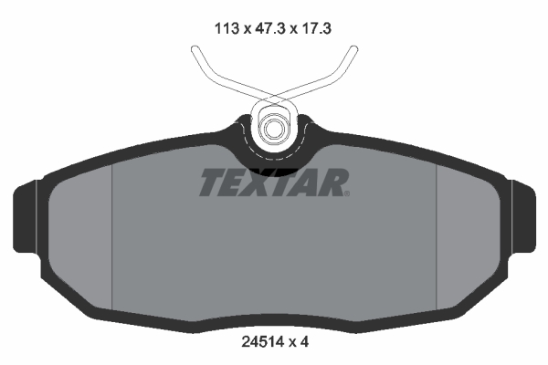 Brake Pad Set, disc brake - 2451401 TEXTAR
