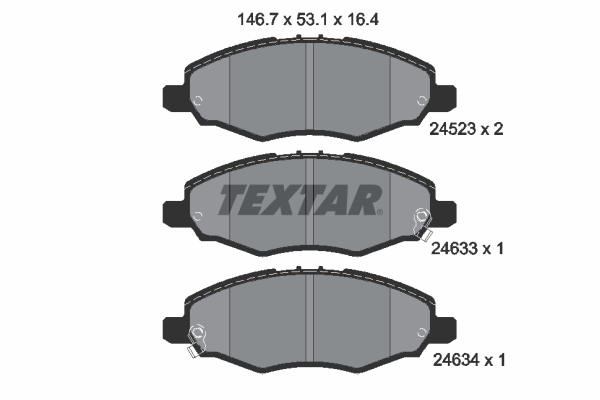 Brake Pad Set, disc brake - 2452301 TEXTAR