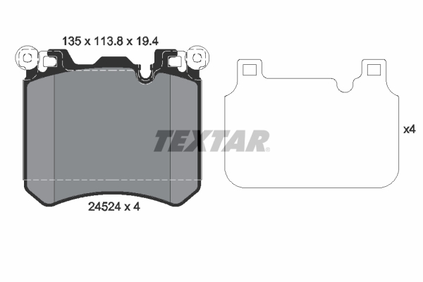 Brake Pad Set, disc brake - 2452401 TEXTAR