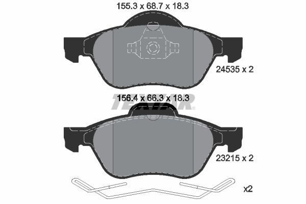 Brake Pad Set, disc brake - 2453501 TEXTAR