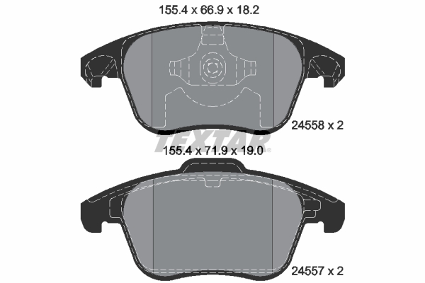 Brake Pad Set, disc brake - 2455801 TEXTAR